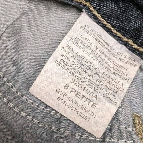 Lee Jeans Women 8 Petite Capri Straight Leg Midrise Blue Dark Wash 8P - Picture 8 of 8